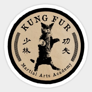 Kung Fur Academy by © Buck Tee Originals Sticker